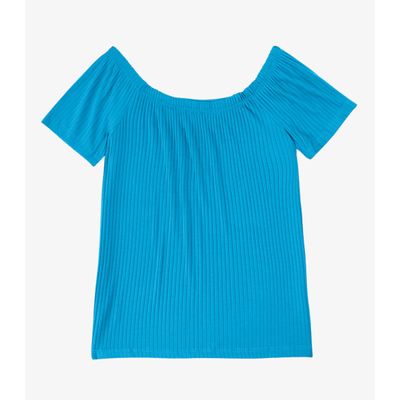 Blusa Feminina Canelada Infinita Cor Azul P / Azul
