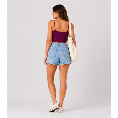 Blusa de Alça Feminina Tecido Henera Infinita Cor Roxo G / Roxo
