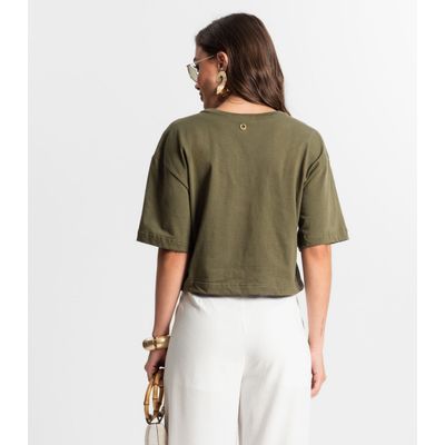 Blusa Feminina Com Bordado Endless Verde GG / Verde