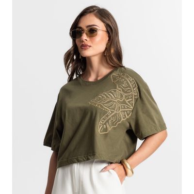 Blusa Feminina Com Bordado Endless Verde GG / Verde