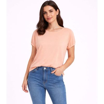 Blusa Feminina Elástico Nas Mangas Infinita Cor Rosa GG / Rosa