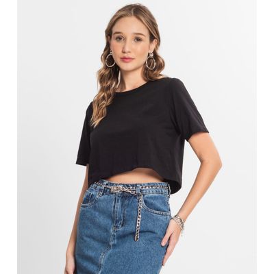 Blusa Cropped Lisa Select Preto G / Preto