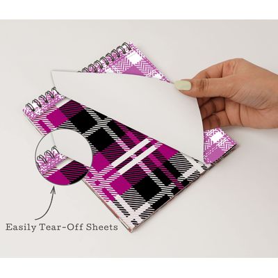 Bloco 25 Folhas Xadrez e Tartã, Papel Cartão Colorido Lado Único para Scrapbook, Fundo Decorativo e Diário - Inkdotpot 15,24 Cm × 15,24 Cm / Multicolorido