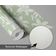Papel de Parede Vinil Removível, Folha Retrô Chique, Impermeável, Verde, para Quartos e Salas - S4Sassy 63,5 cm (L) × 609,6 cm (C) / Verde - Vinil Texturizado