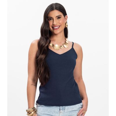 Blusa de Alça Infinita Cor Azul M / Azul