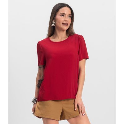 Blusa Feminina Em Viscose Infinita Cor Vermelho G / Vermelho