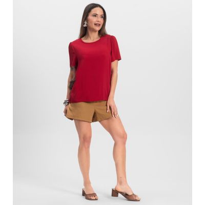 Blusa Feminina Em Viscose Infinita Cor Vermelho G / Vermelho