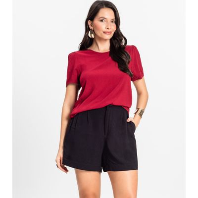 Blusa Feminina Em Viscose Infinita Cor Vermelho G / Vermelho