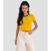 Blusa Feminina em Cotton Leve Brasil Dianna Amarelo