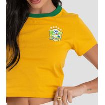 Blusa Feminina em Cotton Leve Brasil Dianna Amarelo