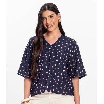 Blusa Feminina Devote V Infinita Cor Azul GG / Azul