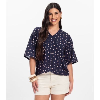 Blusa Feminina Devote V Infinita Cor Azul GG / Azul