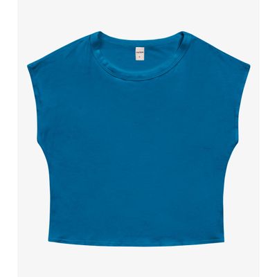 Blusa Básica Feminina Viscotorcion Rovitex Azul GG / Azul