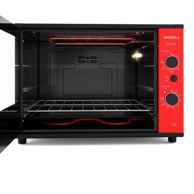 Forno Elétrico Top60 Bancada 60 Litros Nardelli Vermelho / 220v