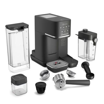 Cafeteira Espresso Electrolux Cápsula, Pó e Sache Experience Vaporizador de Leite Preta (ECM70) 127V