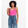 Blusa De Alça Feminina Ribana Canelada Rovitex Rosa P / Rosa