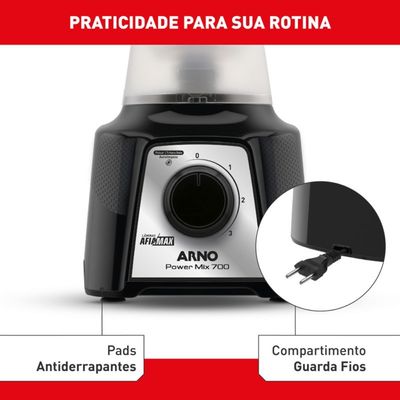 Liquidificador Power Mix LQ10 700W Arno Preto / 220V