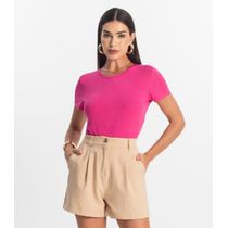 Blusa Feminina Básica Visco Tricot Rovitex Rosa