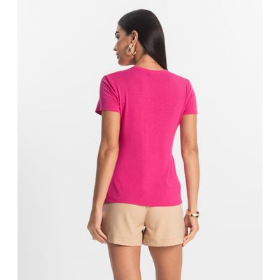 Blusa Feminina Básica Visco Tricot Rovitex Rosa G / Rosa