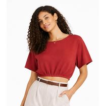 Blusa Feminina Elástico Na Cintura Infinita Cor Vermelho
