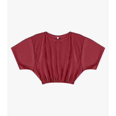 Blusa Feminina Elástico Na Cintura Infinita Cor Vermelho P / Vermelho