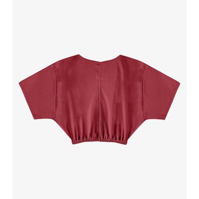 Blusa Feminina Elástico Na Cintura Infinita Cor Vermelho P / Vermelho