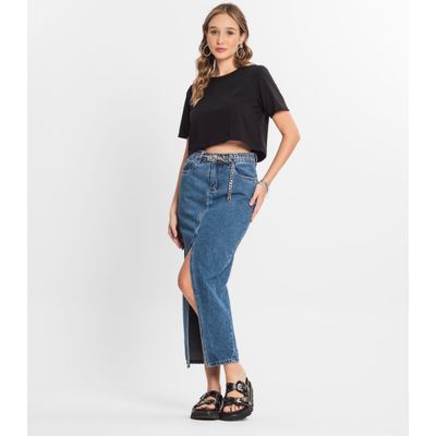 Blusa Cropped Lisa Select Preto GG / Preto