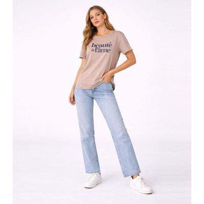 Blusa Feminina em Malha Visco Infinita Cor Marrom M / Marrom