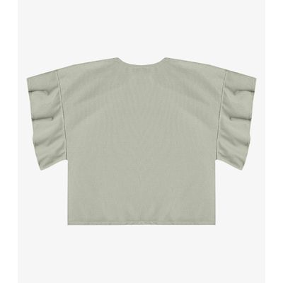 Blusa Feminina Com Manga Franzida Infinita Cor Verde GG / Verde
