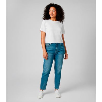 Blusa Feminina Com Tecido Canelado Rovitex Branco M / Branco