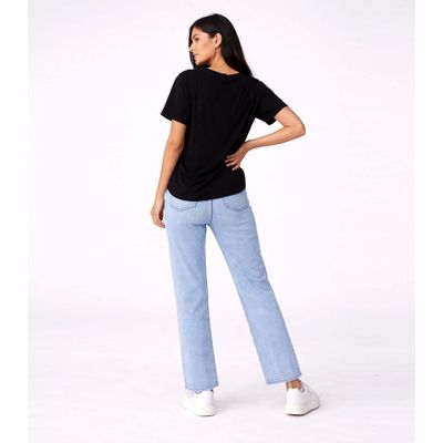 Blusa Feminina em Malha Visco Infinita Cor Preto M / Preto