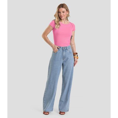 Blusa Feminina Canelada Dianna Rosa GG / Rosa