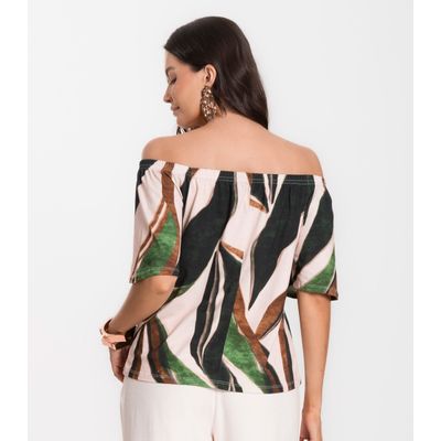 Blusa Feminina Ciganinha Infinita Cor Marrom GG / Marrom