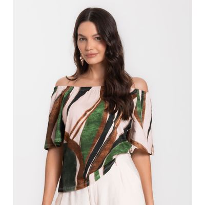 Blusa Feminina Ciganinha Infinita Cor Marrom M / Marrom