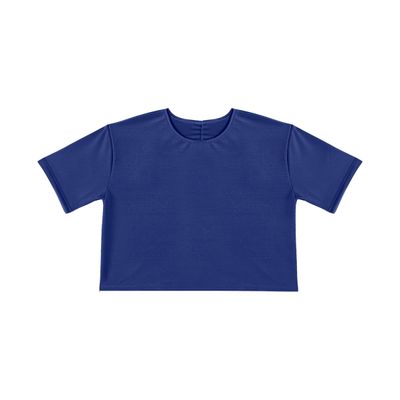 Blusa Feminina Básica Malha Suplex Infinita Cor Azul P / Azul