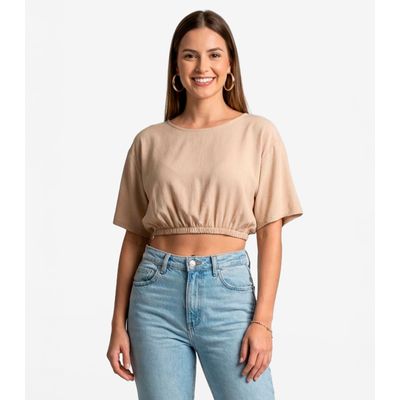 Blusa Feminina Em Viscose Infinita Cor Marrom M / Marrom