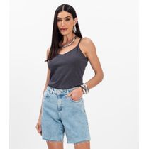 Blusa de Alça Infinita Cor Cinza