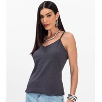 Blusa de Alça Infinita Cor Cinza