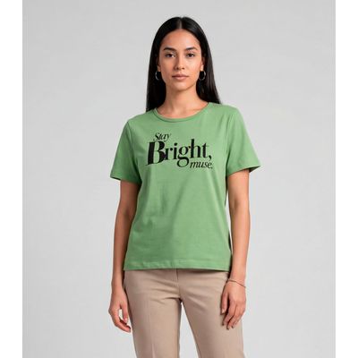 Blusa Feminina Com Estampa Infinita Cor Verde G / Verde