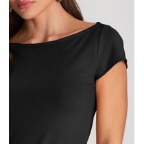 Blusa Feminina Decote Canoa Dianna Preto