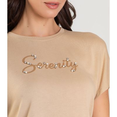 Blusa Feminina Dianna Bege P / Bege
