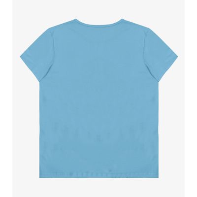 Blusa Baby Look Feminina Estampada Select Azul M / Azul