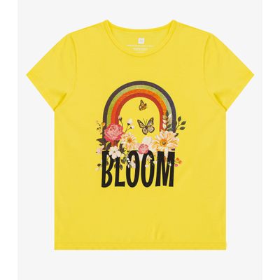 Blusa Baby Look Feminina Estampada Select Amarelo M / Amarelo