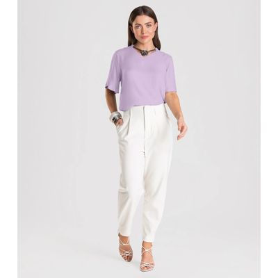 Blusa Feminina Com Colar Dianna Roxo PP / Roxo