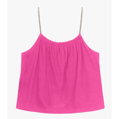 Blusa de Alça Juvenil em Viscose Maquinetada Minty Rosa 14 / Rosa