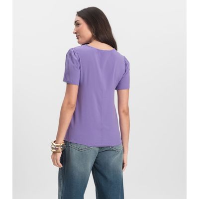 Blusa Feminina Em Viscose Infinita Cor Roxo M / Roxo