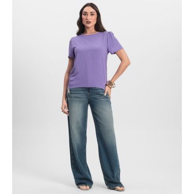 Blusa Feminina Em Viscose Infinita Cor Roxo M / Roxo