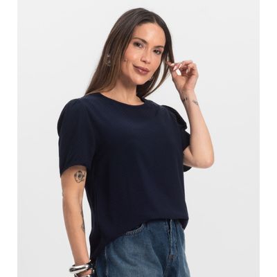 Blusa Feminina Em Viscose Infinita Cor Azul G / Azul