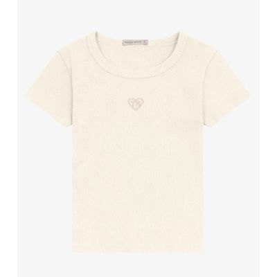 Blusa feminina em Ribana 2x1 Mescla Trick Nick Off White 10 / Off White