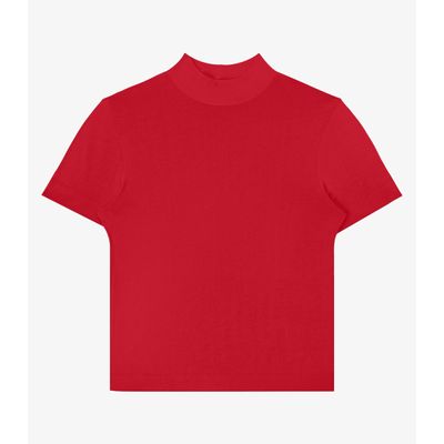 Blusa Feminina Gola Alta ViscoTrico Básica Endless Vermelho M / Vermelho